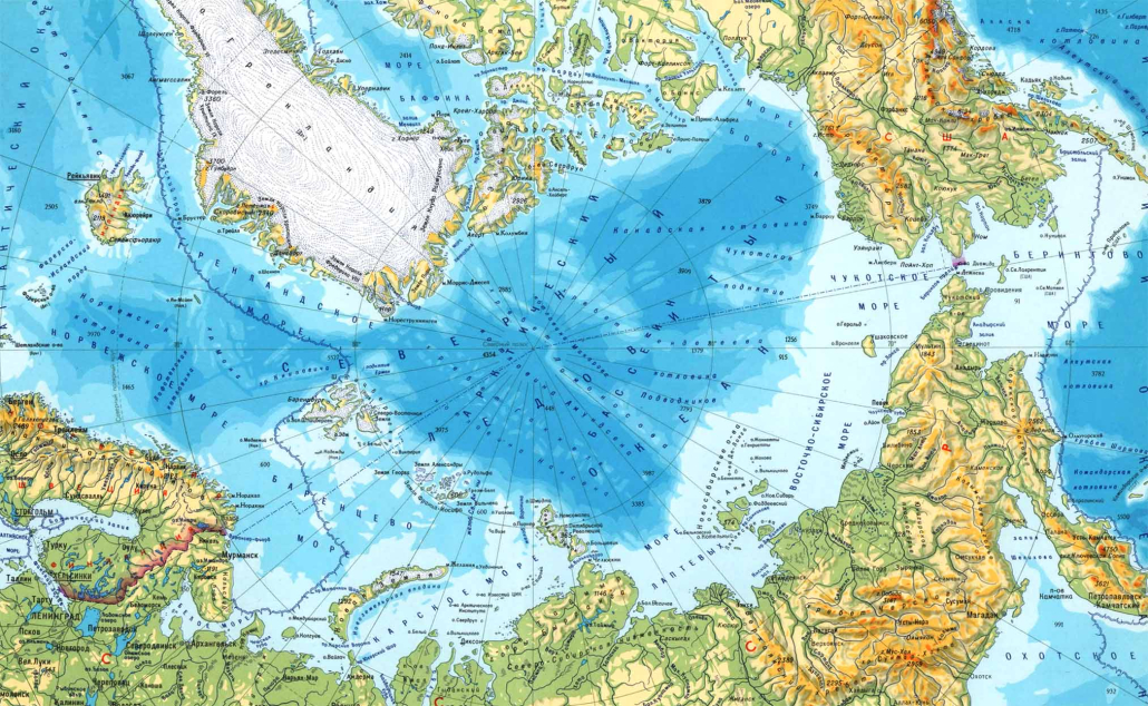 Map of the Arctic